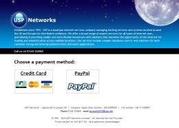 USP's secure payment page